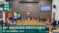 Resumo da 40ª Reunião Ordinária 