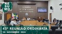 Resumo da 43ª Reunião Ordinária