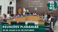 Resumos das Reuniões Realizadas Entre 09 de Julho e 1 de Outubro